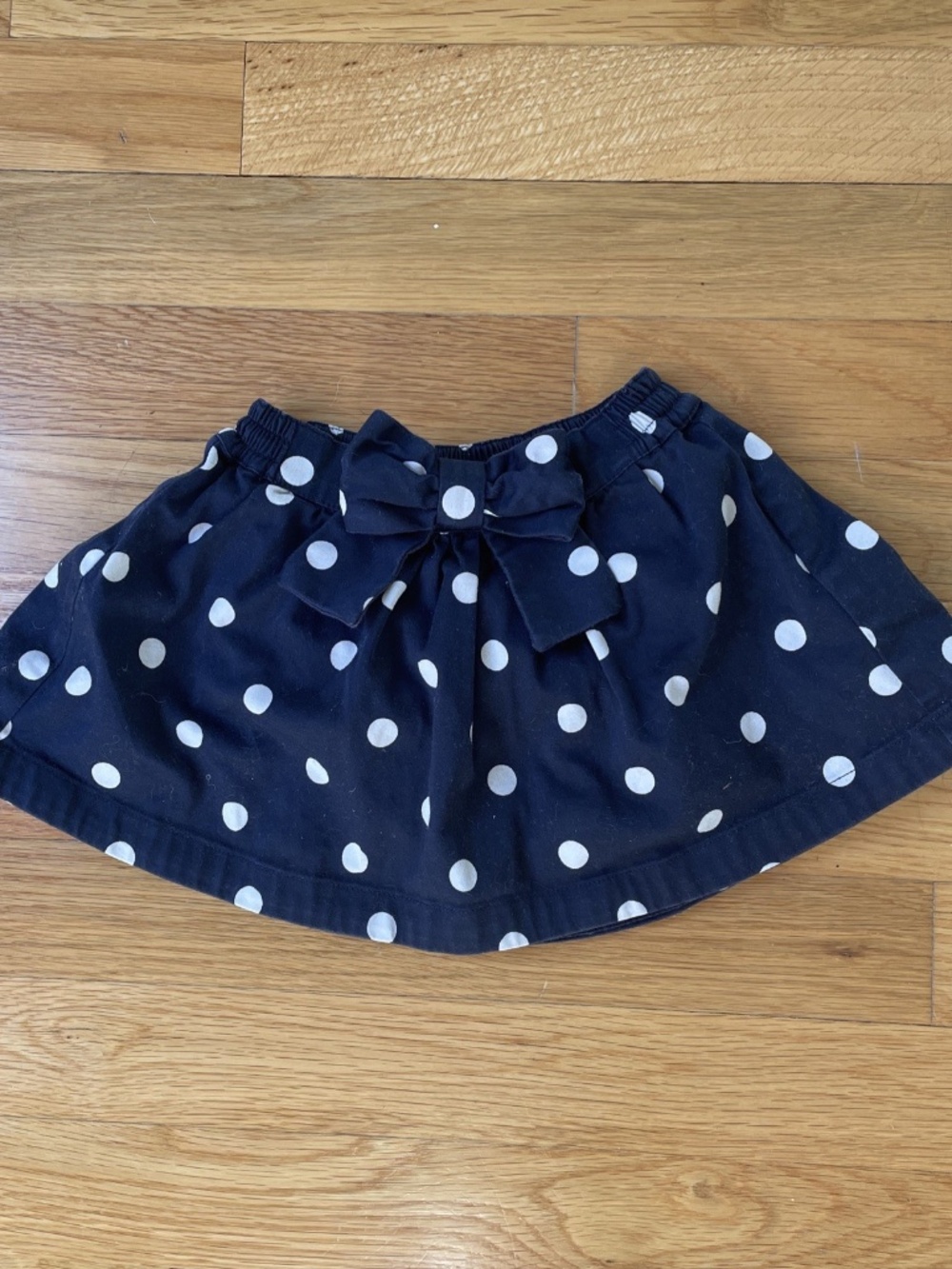 Kate Spade 12M Navy Polka Dot Skirt with Bow And Attached Bloomers